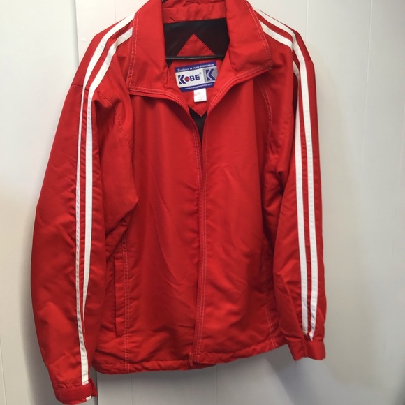 🇨🇦Kobe track jacket mesh lined red white striped full zip activewear sport - Picture 4 of 16